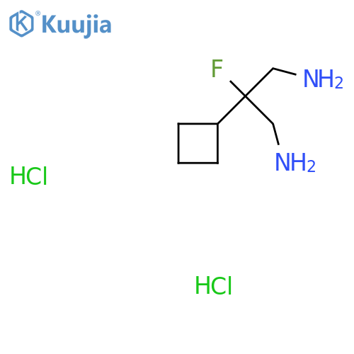 2-Cyclobutyl-2-fluoropropane-1,3-diamine dihydrochloride structure