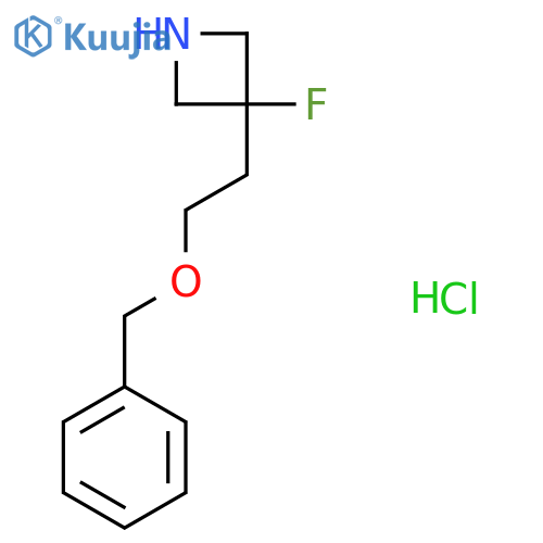 3-[2-(Benzyloxy)ethyl]-3-fluoroazetidine hydrochloride structure