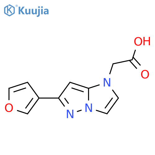 2-(6-(furan-3-yl)-1H-imidazo[1,2-b]pyrazol-1-yl)acetic acid structure