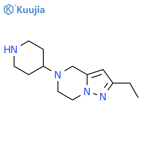 2-Ethyl-5-(piperidin-4-yl)-4,5,6,7-tetrahydropyrazolo[1,5-a]pyrazine structure