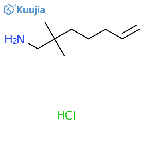 2,2-Dimethylhept-6-en-1-amine hydrochloride structure