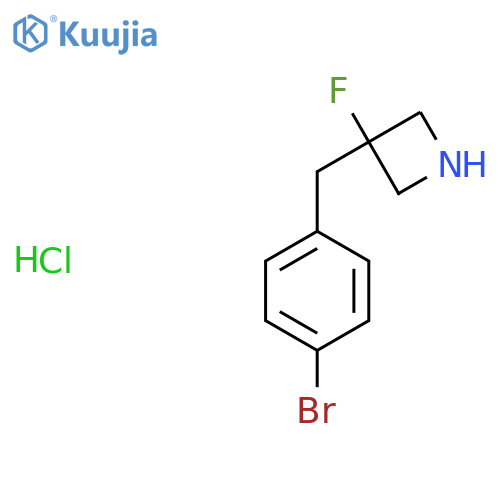 3-[(4-Bromophenyl)methyl]-3-fluoroazetidine hydrochloride structure