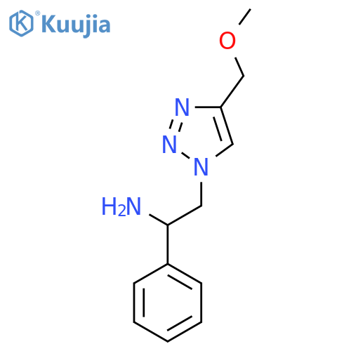 2-(4-(methoxymethyl)-1H-1,2,3-triazol-1-yl)-1-phenylethan-1-amine structure