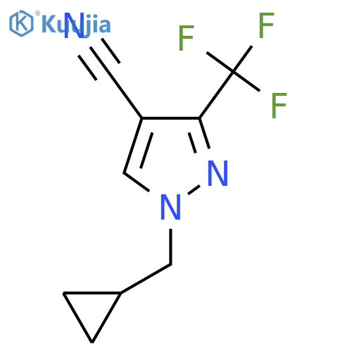 1-(cyclopropylmethyl)-3-(trifluoromethyl)-1H-pyrazole-4-carbonitrile structure