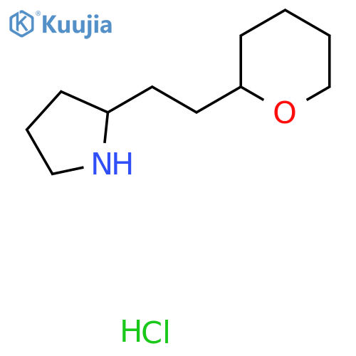 2-[2-(Oxan-2-yl)ethyl]pyrrolidine hydrochloride structure