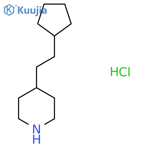 4-(2-Cyclopentylethyl)piperidine hydrochloride structure