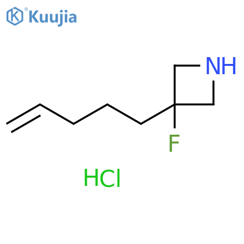 3-fluoro-3-(pent-4-en-1-yl)azetidine hydrochloride structure