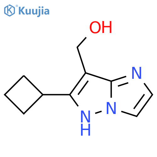 (6-cyclobutyl-1H-imidazo[1,2-b]pyrazol-7-yl)methanol structure