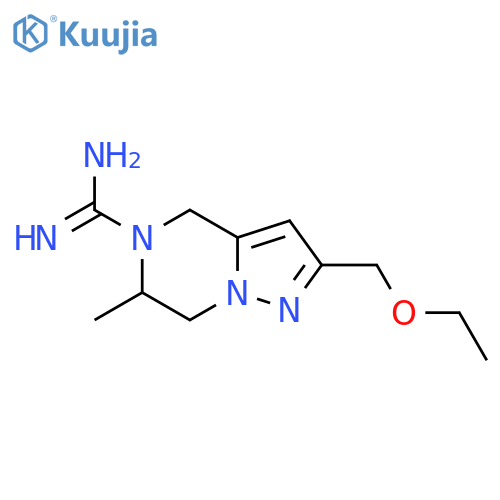 2-(ethoxymethyl)-6-methyl-6,7-dihydropyrazolo[1,5-a]pyrazine-5(4H)-carboximidamide structure
