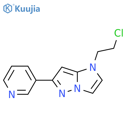 1-(2-chloroethyl)-6-(pyridin-3-yl)-1H-imidazo[1,2-b]pyrazole structure