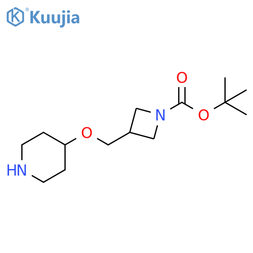 tert-butyl 3-(piperidin-4-yloxy)methylazetidine-1-carboxylate structure