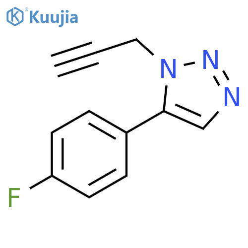 5-(4-fluorophenyl)-1-(prop-2-yn-1-yl)-1H-1,2,3-triazole structure