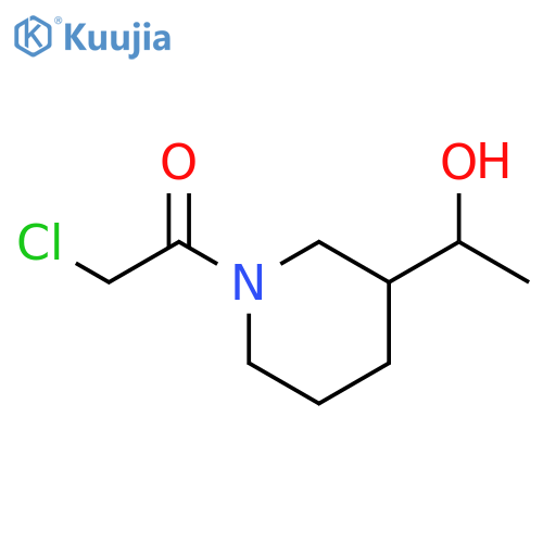 2-Chloro-1-(3-(1-hydroxyethyl)piperidin-1-yl)ethan-1-one structure