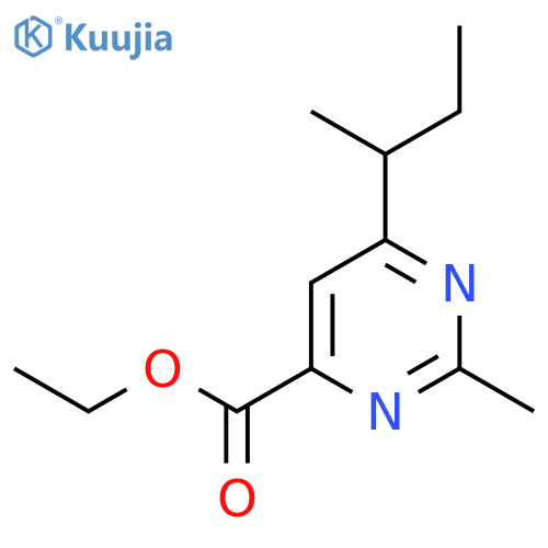 Ethyl 6-(butan-2-yl)-2-methylpyrimidine-4-carboxylate structure