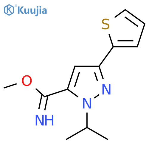 methyl 1-isopropyl-3-(thiophen-2-yl)-1H-pyrazole-5-carbimidate structure