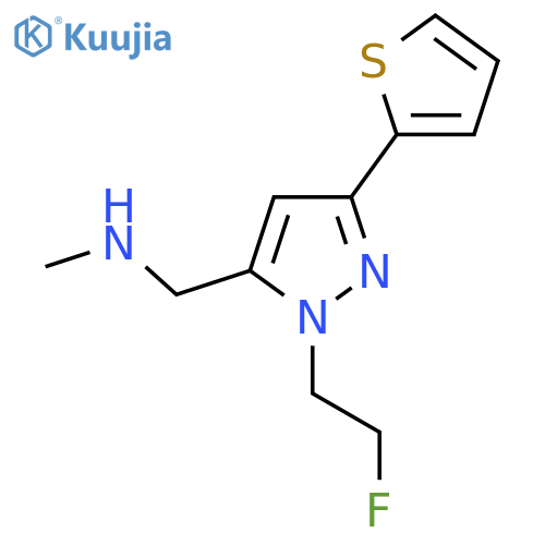 1-(1-(2-fluoroethyl)-3-(thiophen-2-yl)-1H-pyrazol-5-yl)-N-methylmethanamine structure