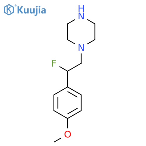 1-(2-Fluoro-2-(4-methoxyphenyl)ethyl)piperazine structure