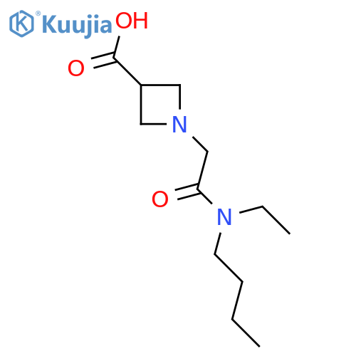 1-(2-(Butyl(ethyl)amino)-2-oxoethyl)azetidine-3-carboxylic acid structure