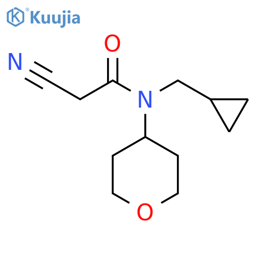 2-cyano-N-(cyclopropylmethyl)-N-(tetrahydro-2H-pyran-4-yl)acetamide structure