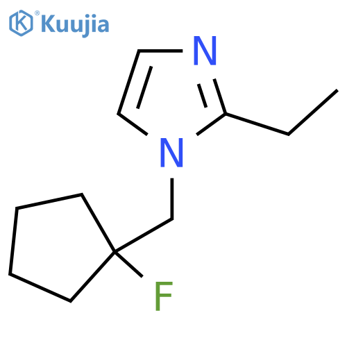 2-ethyl-1-[(1-fluorocyclopentyl)methyl]-1H-imidazole structure