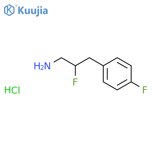 2-Fluoro-3-(4-fluorophenyl)propan-1-amine hydrochloride structure
