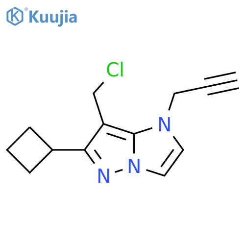 7-(chloromethyl)-6-cyclobutyl-1-(prop-2-yn-1-yl)-1H-imidazo[1,2-b]pyrazole structure