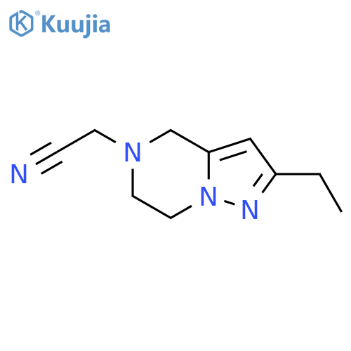 2-(2-ethyl-6,7-dihydropyrazolo[1,5-a]pyrazin-5(4H)-yl)acetonitrile structure