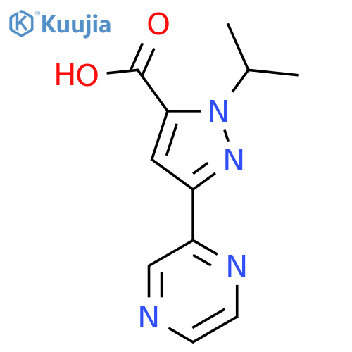 1-isopropyl-3-(pyrazin-2-yl)-1H-pyrazole-5-carboxylic acid structure