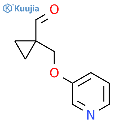 1-((Pyridin-3-yloxy)methyl)cyclopropane-1-carbaldehyde structure