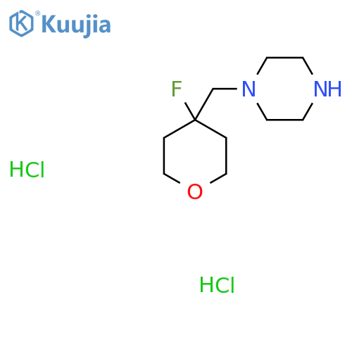 1-[(4-Fluorooxan-4-yl)methyl]piperazine dihydrochloride structure
