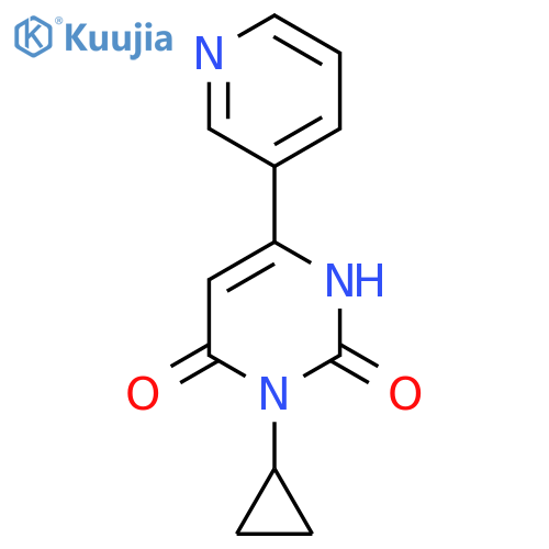 3-Cyclopropyl-6-(pyridin-3-yl)-1,2,3,4-tetrahydropyrimidine-2,4-dione structure