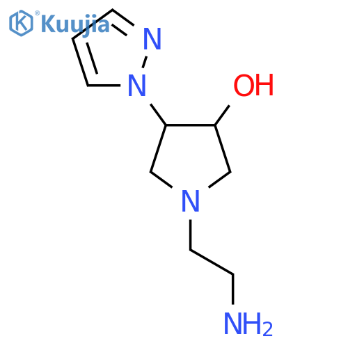 1-(2-Aminoethyl)-4-(1H-pyrazol-1-yl)pyrrolidin-3-ol structure