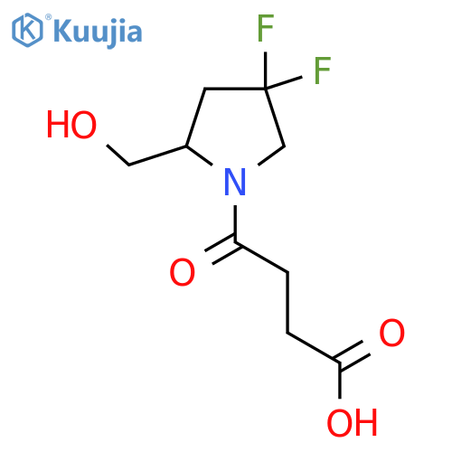 4-(4,4-Difluoro-2-(hydroxymethyl)pyrrolidin-1-yl)-4-oxobutanoic acid structure
