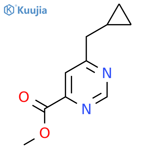 Methyl 6-(cyclopropylmethyl)pyrimidine-4-carboxylate structure