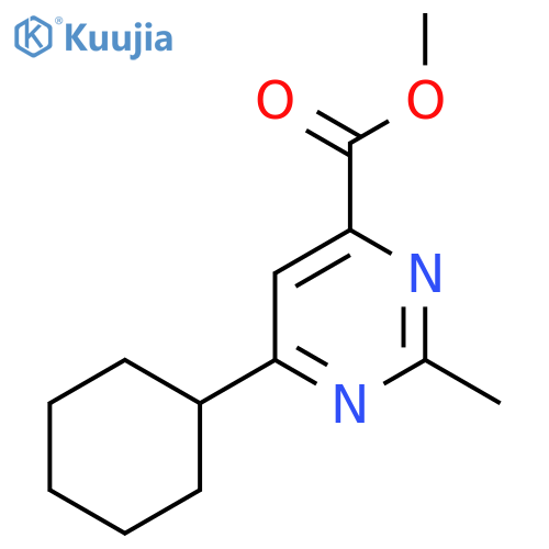 Methyl 6-cyclohexyl-2-methylpyrimidine-4-carboxylate structure