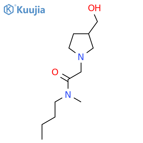 N-Butyl-2-(3-(hydroxymethyl)pyrrolidin-1-yl)-N-methylacetamide structure