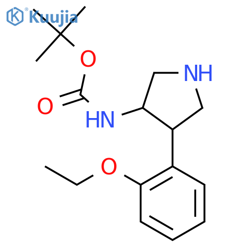 Tert-butyl (4-(2-ethoxyphenyl)pyrrolidin-3-yl)carbamate structure
