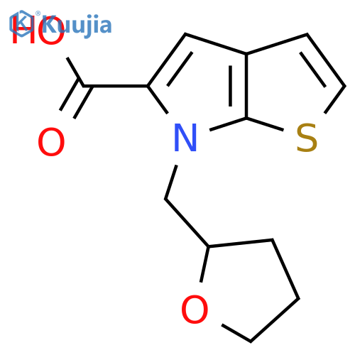 6-((Tetrahydrofuran-2-yl)methyl)-6H-thieno[2,3-b]pyrrole-5-carboxylic acid structure