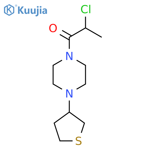 2-Chloro-1-(4-(tetrahydrothiophen-3-yl)piperazin-1-yl)propan-1-one structure