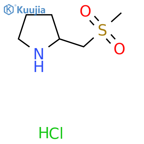 2-(Methanesulfonylmethyl)pyrrolidine hydrochloride structure