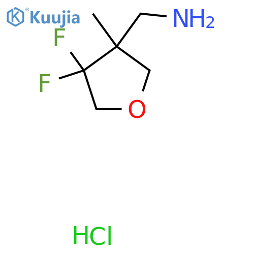 (4,4-Difluoro-3-methyloxolan-3-yl)methanamine hydrochloride structure