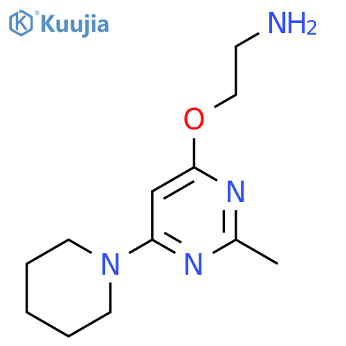 2-((2-Methyl-6-(piperidin-1-yl)pyrimidin-4-yl)oxy)ethan-1-amine structure
