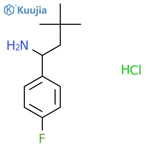 1-(4-fluorophenyl)-3,3-dimethylbutan-1-amine hydrochloride structure