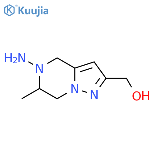 (5-Amino-6-methyl-4,5,6,7-tetrahydropyrazolo[1,5-a]pyrazin-2-yl)methanol structure
