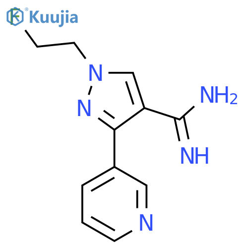 1-(2-fluoroethyl)-3-(pyridin-3-yl)-1H-pyrazole-4-carboximidamide structure