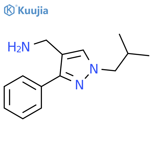(1-isobutyl-3-phenyl-1H-pyrazol-4-yl)methanamine structure