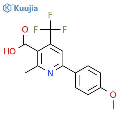 6-(4-Methoxyphenyl)-2-methyl-4-(trifluoromethyl)nicotinic acid structure
