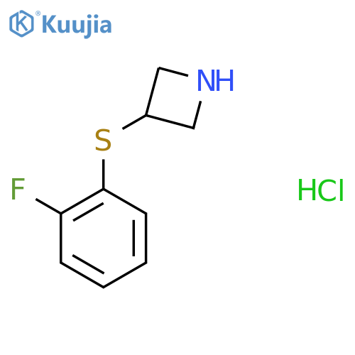 3-((2-Fluorophenyl)thio)azetidine hydrochloride structure