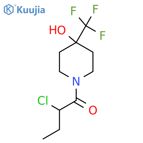 2-Chloro-1-[4-hydroxy-4-(trifluoromethyl)piperidin-1-yl]butan-1-one structure