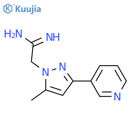 2-(5-methyl-3-(pyridin-3-yl)-1H-pyrazol-1-yl)acetimidamide structure